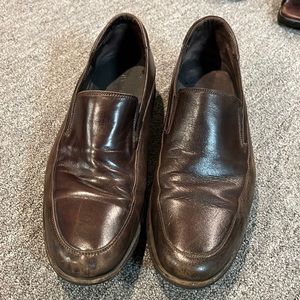 Taryn rose brown slip on leather shoes